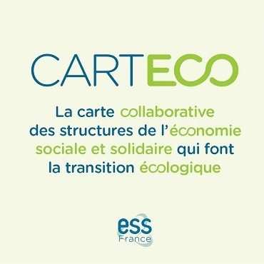 Cartéco Logo de la carte collaborative des structures de l'ESS qui font la transition écologique et le lien ver la carte Cartéco